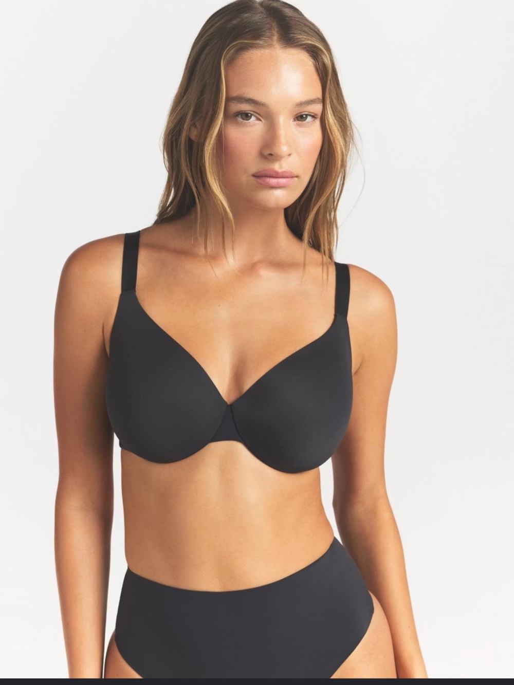 NWT SKIMS Smoothing Intimates Full Coverage Lightly Lined Bra in Onyx, Size 36D